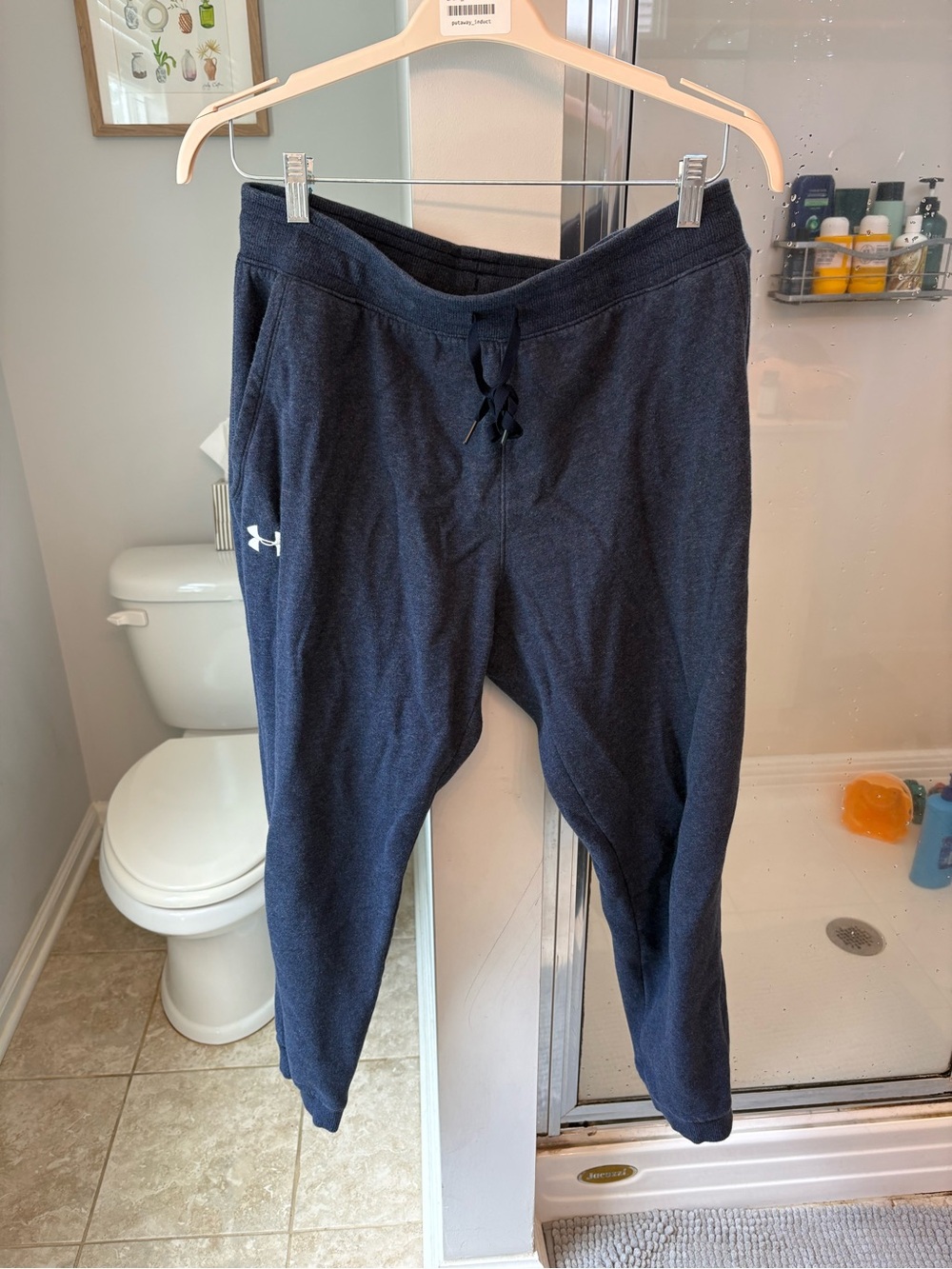 Under Armour ColdGear Jogger Pants Men's XL Navy Blue Loose Fit Drawstring
